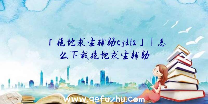 「绝地求生辅助cydia」|怎么下载绝地求生辅助